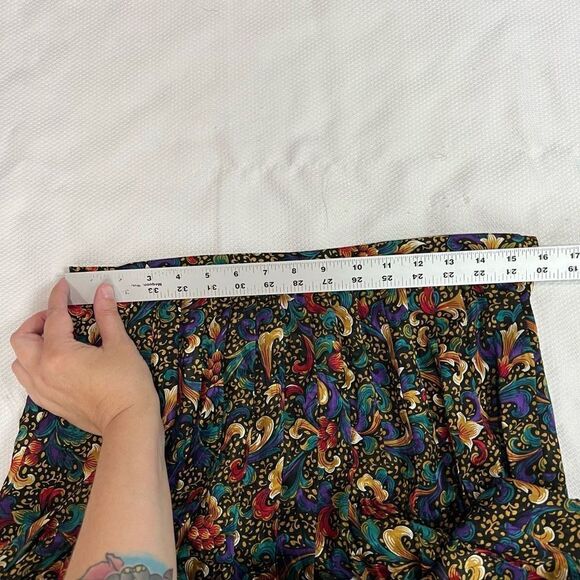 Vintage 100% Silk Print Skirt‎ - Picture 6 of 6